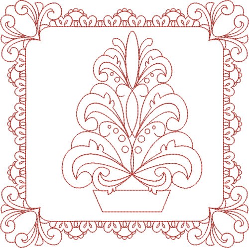 Christmas Quilt Block Machine Embroidery Design