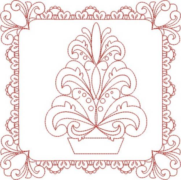 Picture of Christmas Quilt Block Machine Embroidery Design