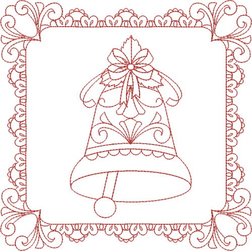 Christmas Bell Quilt Machine Embroidery Design