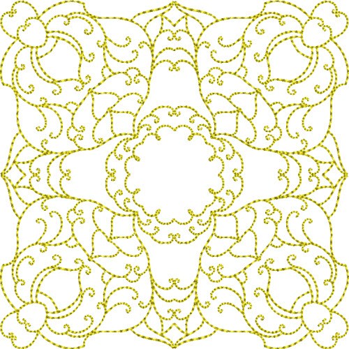 Elegant Swirl Block Machine Embroidery Design