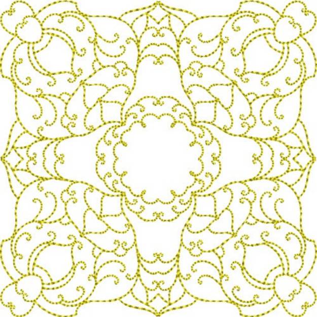 Picture of Elegant Swirl Block Machine Embroidery Design
