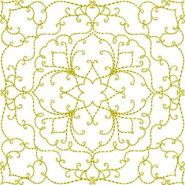 Picture of Elegant Swirl Square Machine Embroidery Design