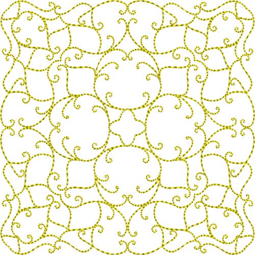 Elegant Swirl Quilt Machine Embroidery Design