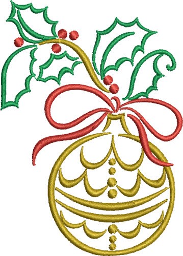 Christmas Bauble Machine Embroidery Design