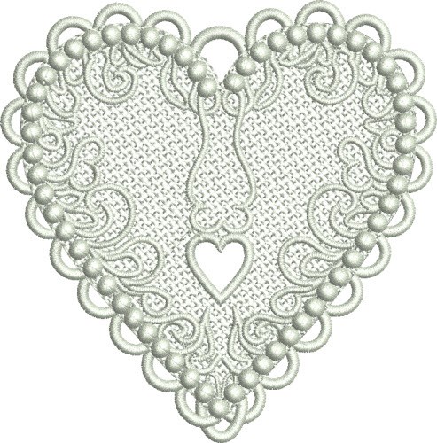 FSL  Valentine Heart Machine Embroidery Design