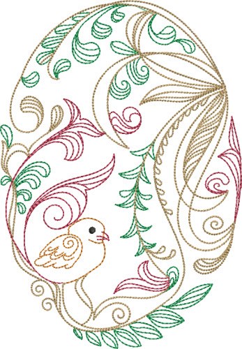 Decorative Easter Egg Machine Embroidery Design