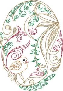 Picture of Decorative Easter Egg Machine Embroidery Design