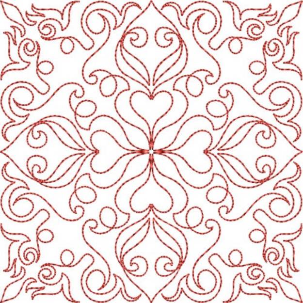 Picture of Line Motif Quilt Block Machine Embroidery Design