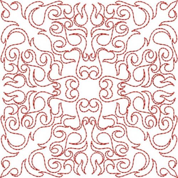 Picture of Line Motif Quilt Block Machine Embroidery Design