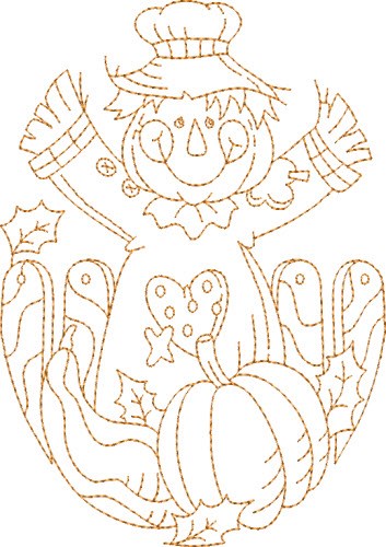 Scarecrow Blocks Machine Embroidery Design