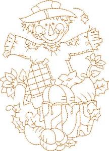 Picture of Scarecrow  Outline Machine Embroidery Design