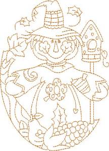 Picture of Harvest Scarecrow Machine Embroidery Design