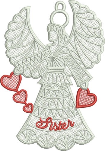 FSL Sister Angel Machine Embroidery Design