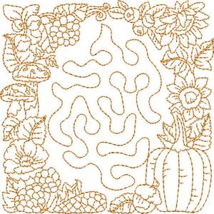 Picture of Autumn Quilt Square Machine Embroidery Design