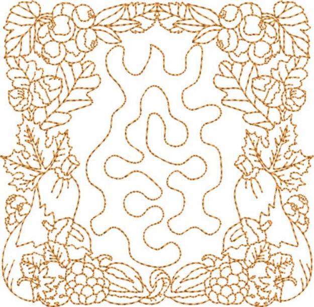 Picture of Fall Stipple Block Machine Embroidery Design