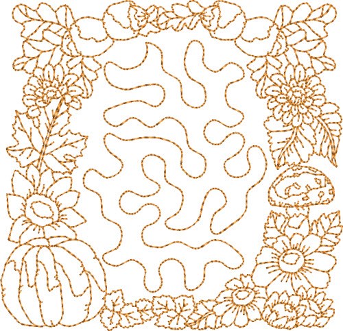 Autumn Stipple Block Machine Embroidery Design