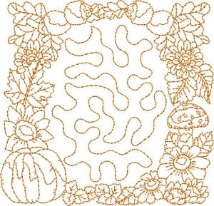 Picture of Autumn Stipple Block Machine Embroidery Design