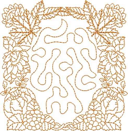 Autumn Season Block Machine Embroidery Design
