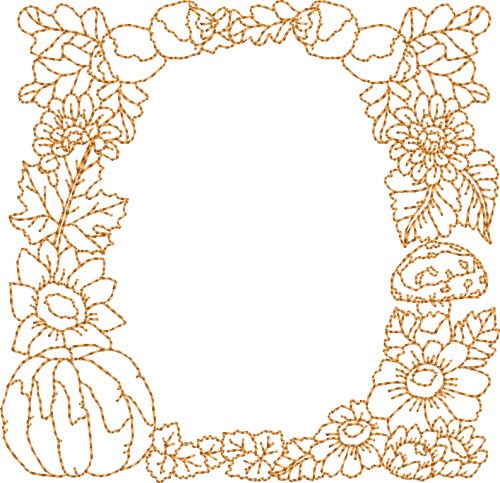 Autumn Square Machine Embroidery Design