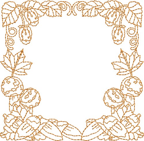 Fall Quilt Block Machine Embroidery Design