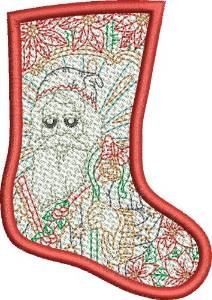 Picture of FSL Christmas Stocking Machine Embroidery Design