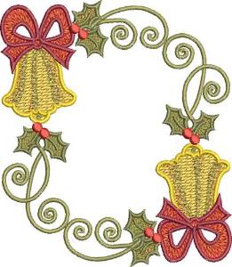 Picture of Festive Circle Bells Machine Embroidery Design