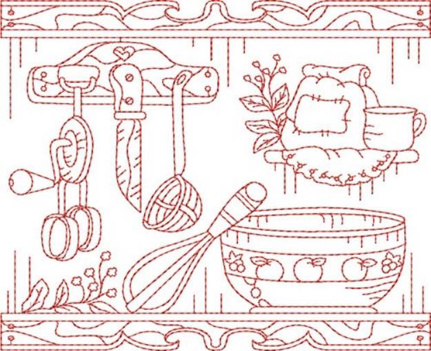 Picture of Baking Quilt Block Machine Embroidery Design