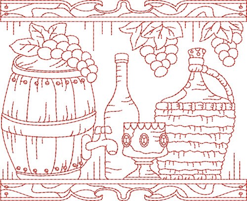 Frontier Wine Quilt Block Machine Embroidery Design