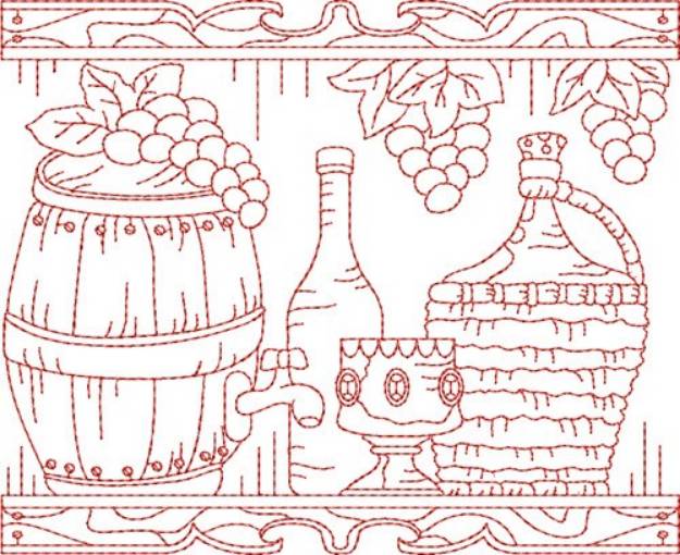 Picture of Frontier Wine Quilt Block Machine Embroidery Design