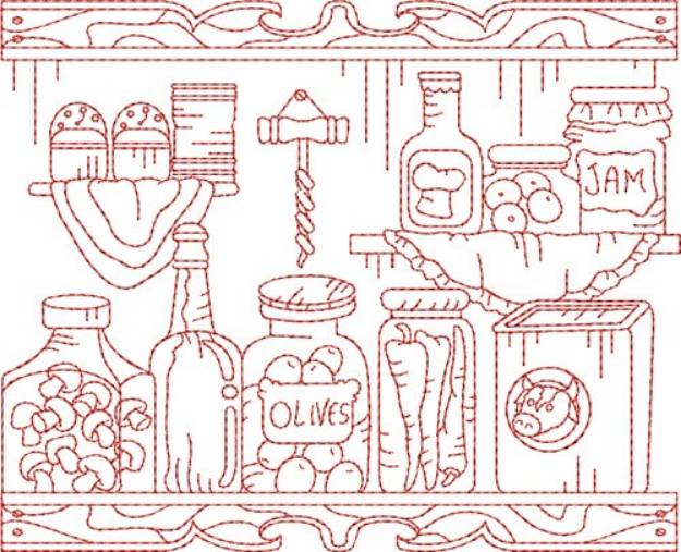 Picture of Frontier Pantry Quilt Block Machine Embroidery Design