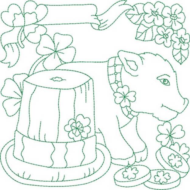 Picture of Saint Paddy Block Machine Embroidery Design