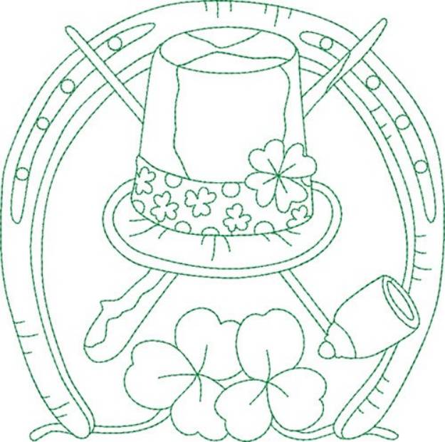 Picture of Irish Symbol Block Machine Embroidery Design