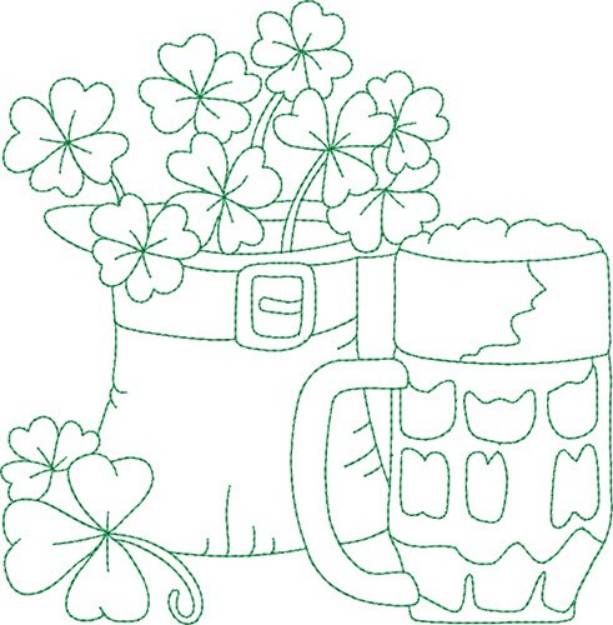 Picture of St Paddy Block Machine Embroidery Design