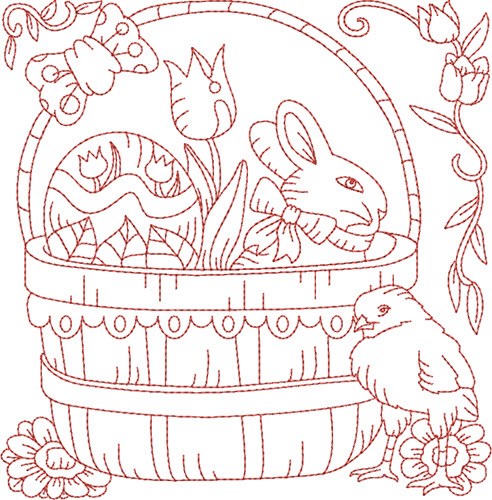 Easter Quilt Block Machine Embroidery Design