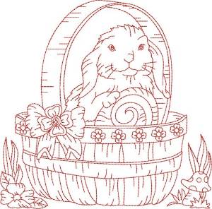 Picture of Bunny RW Block Machine Embroidery Design