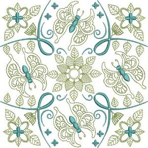 Picture of Butterfly Quilt Block Machine Embroidery Design