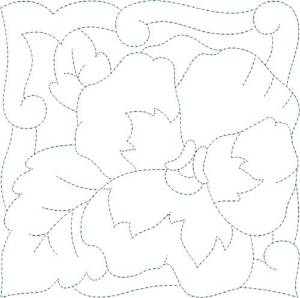 Picture of Pastel Flower Quilt Block Machine Embroidery Design