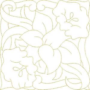 Picture of Daffodil Bouquet Quilt Block Machine Embroidery Design