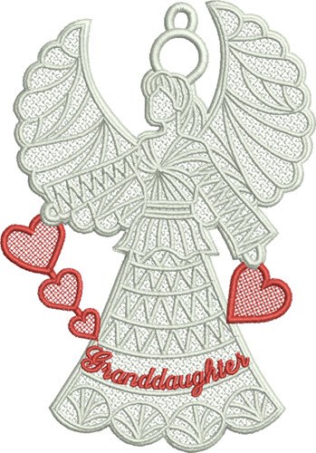 Granddaughter Angel Machine Embroidery Design
