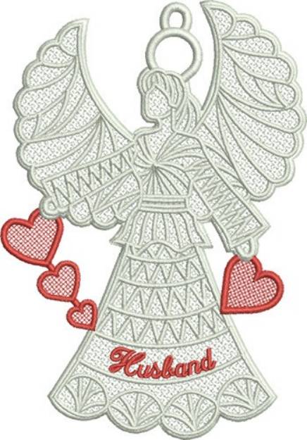 Picture of FSL Family Heart Angel Machine Embroidery Design