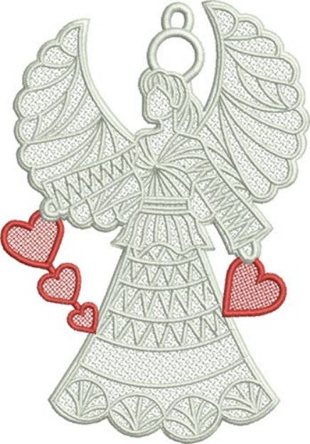 Picture of FSL Family Heart Angel Machine Embroidery Design