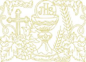 Picture of Religious Cup Machine Embroidery Design
