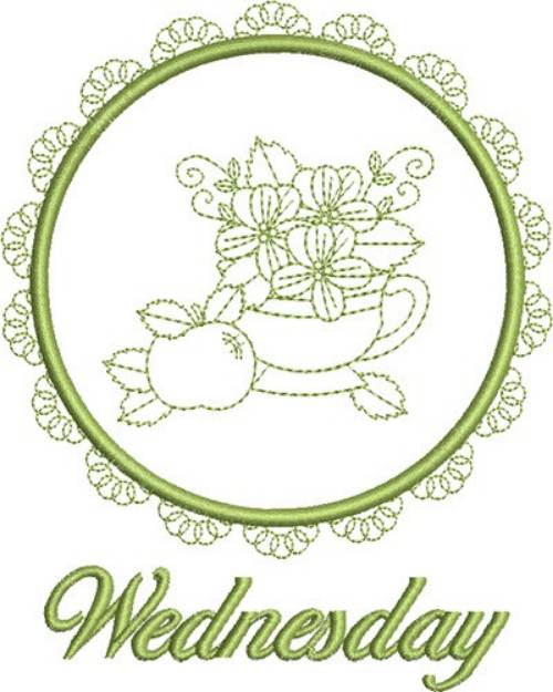 Picture of Wednesday Tea Towel Machine Embroidery Design
