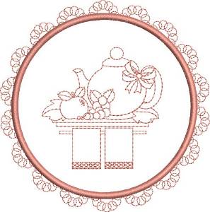 Picture of Tea Towel Round Machine Embroidery Design