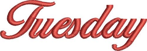 Tuesday Machine Embroidery Design