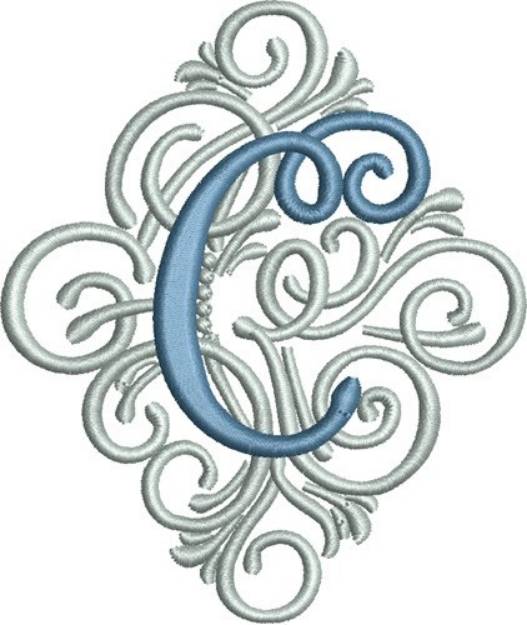 Picture of Adorn Monogram  C Machine Embroidery Design