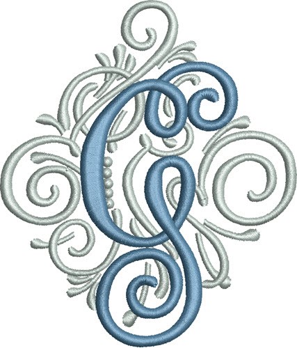 Adorn Monogram G Machine Embroidery Design