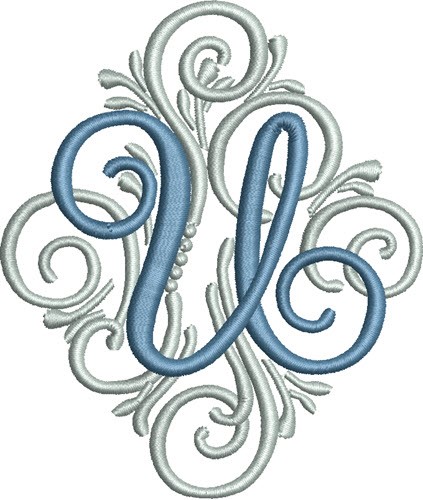Adorn Monogram U Machine Embroidery Design