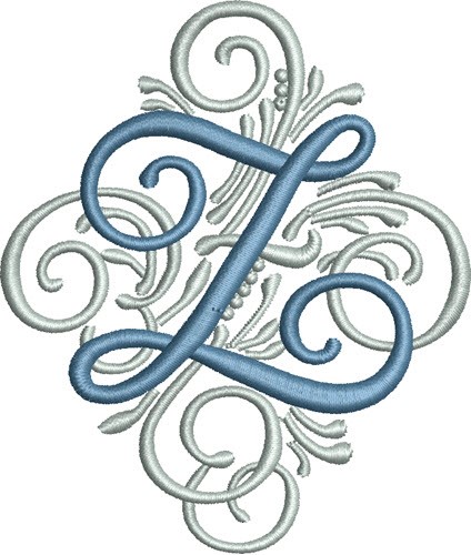 Adorn Monogram Z Machine Embroidery Design