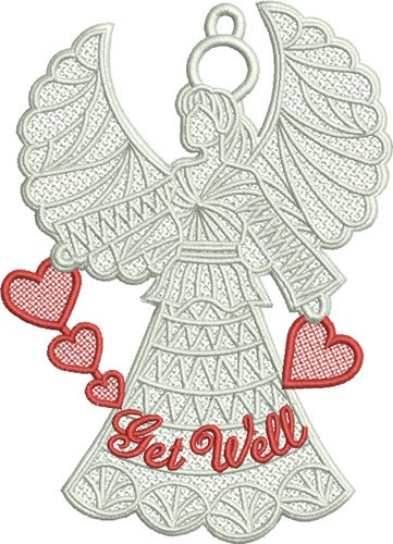 FSL Get Well Angel Machine Embroidery Design